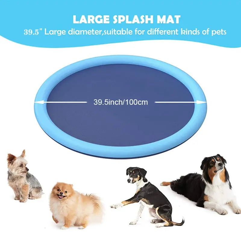 Paw-some Doggie Water Wiggler Splash Mat for Cool Summer Play Puppy Whippd