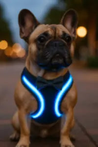 Rechargeable LED Light-Up Dog Harness for Night Walk Safety Puppy Whippd