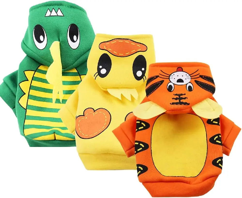 Tiny Paws of Fury: The Ultimate Fleece Fashion Show for Pint-Sized Pups in Tiger, Duck, and Dino Disguises! Puppy Whippd