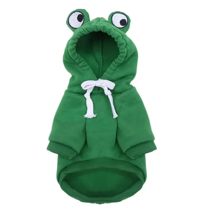 The Ribbit-ing Frog Hoodie for Small Dogs Puppy Whippd