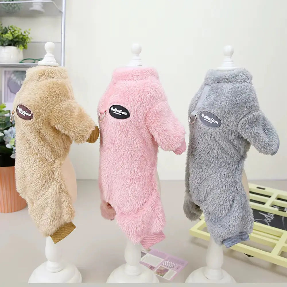 Paw-sitively Adorable Velvet Snuggie Suit for Small Dogs & Cats Puppy Whippd