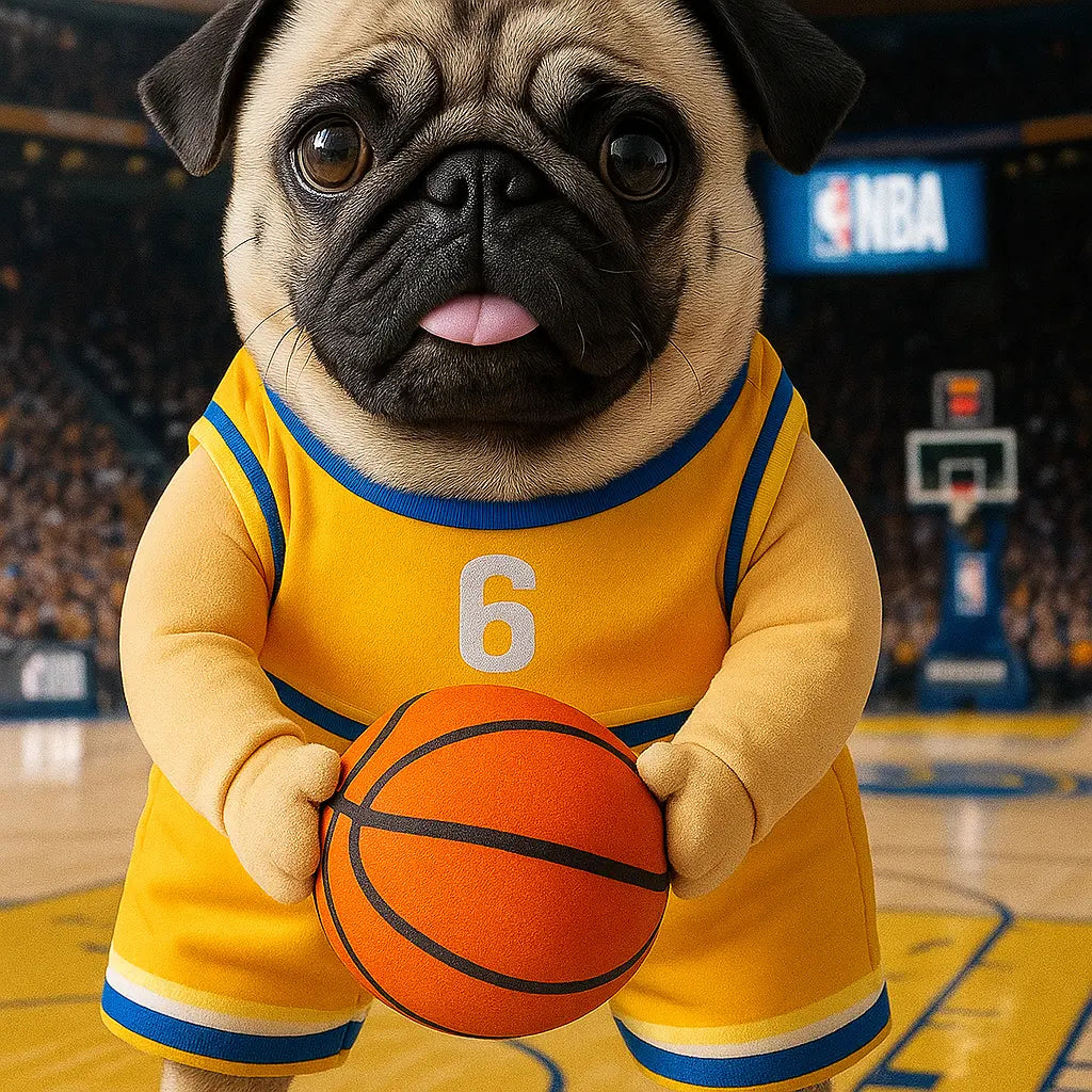 Paw-league MVP Basketball Costume for Dogs with Jersey and Prop Puppy Whippd