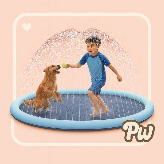Paw-some Doggie Water Wiggler Splash Mat for Cool Summer Play Puppy Whippd