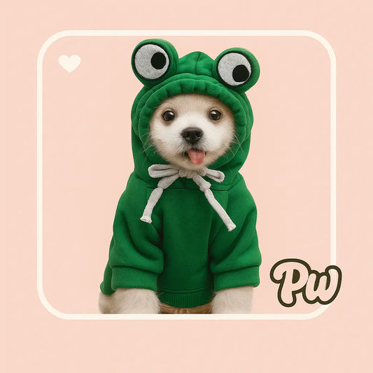 The Ribbit-ing Frog Hoodie for Small Dogs Puppy Whippd