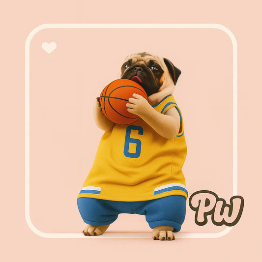 Paw-league MVP Basketball Costume for Dogs with Jersey and Prop Puppy Whippd